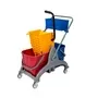 50lt Double Saul Bucket Wringer Trolley