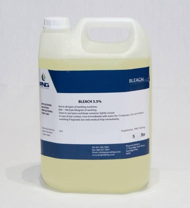 BLEACH 5ltr bleach 3.5 Chemicals General Sanitisers and