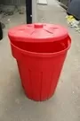 85l Dustbin With Lid Red