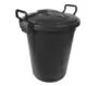 70lt Black Bin With Lid
